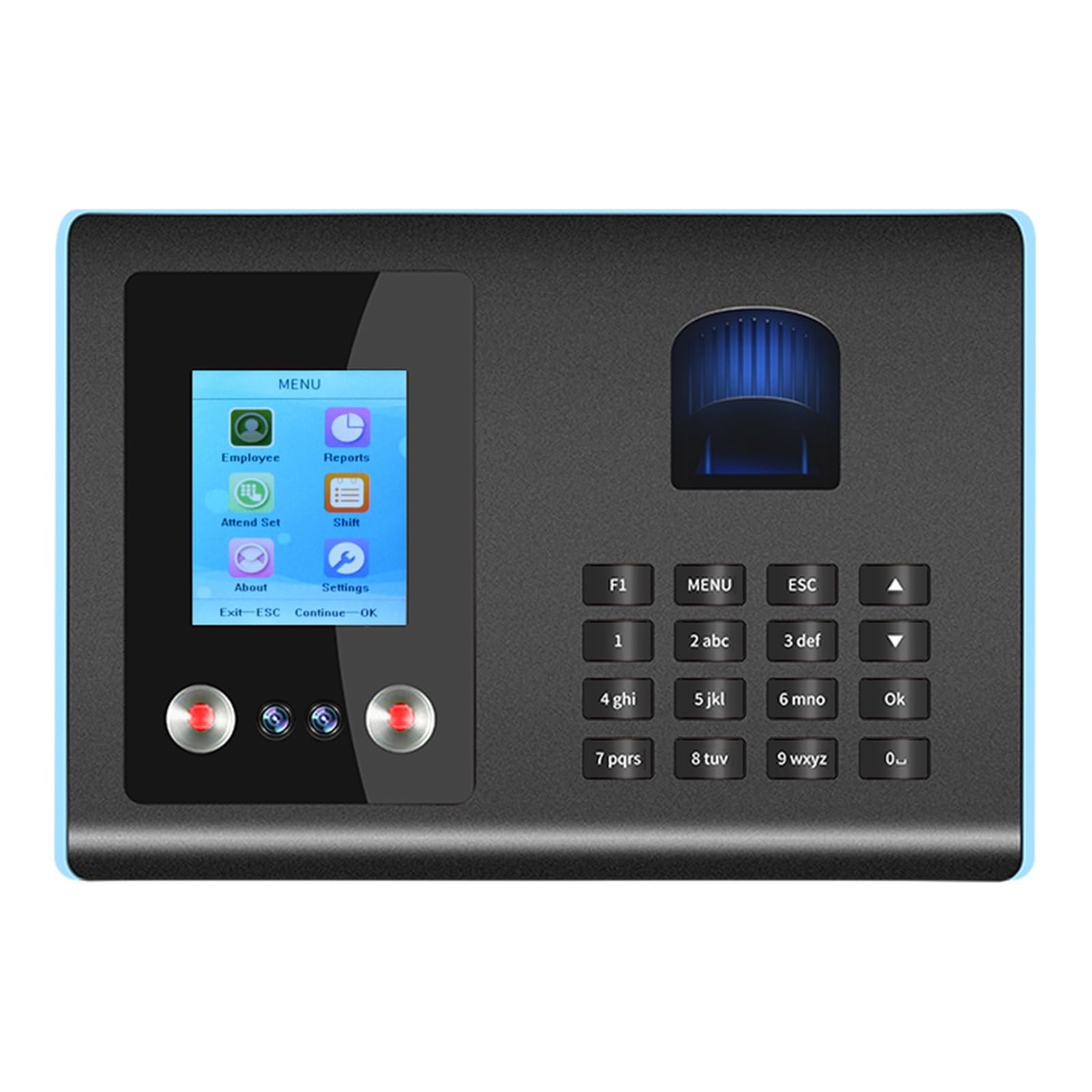 Rilevatore Presenze, FA01 Dispositivo macchina for di rilevazione presenze con impronte digitali e riconoscimento facciale biometrico