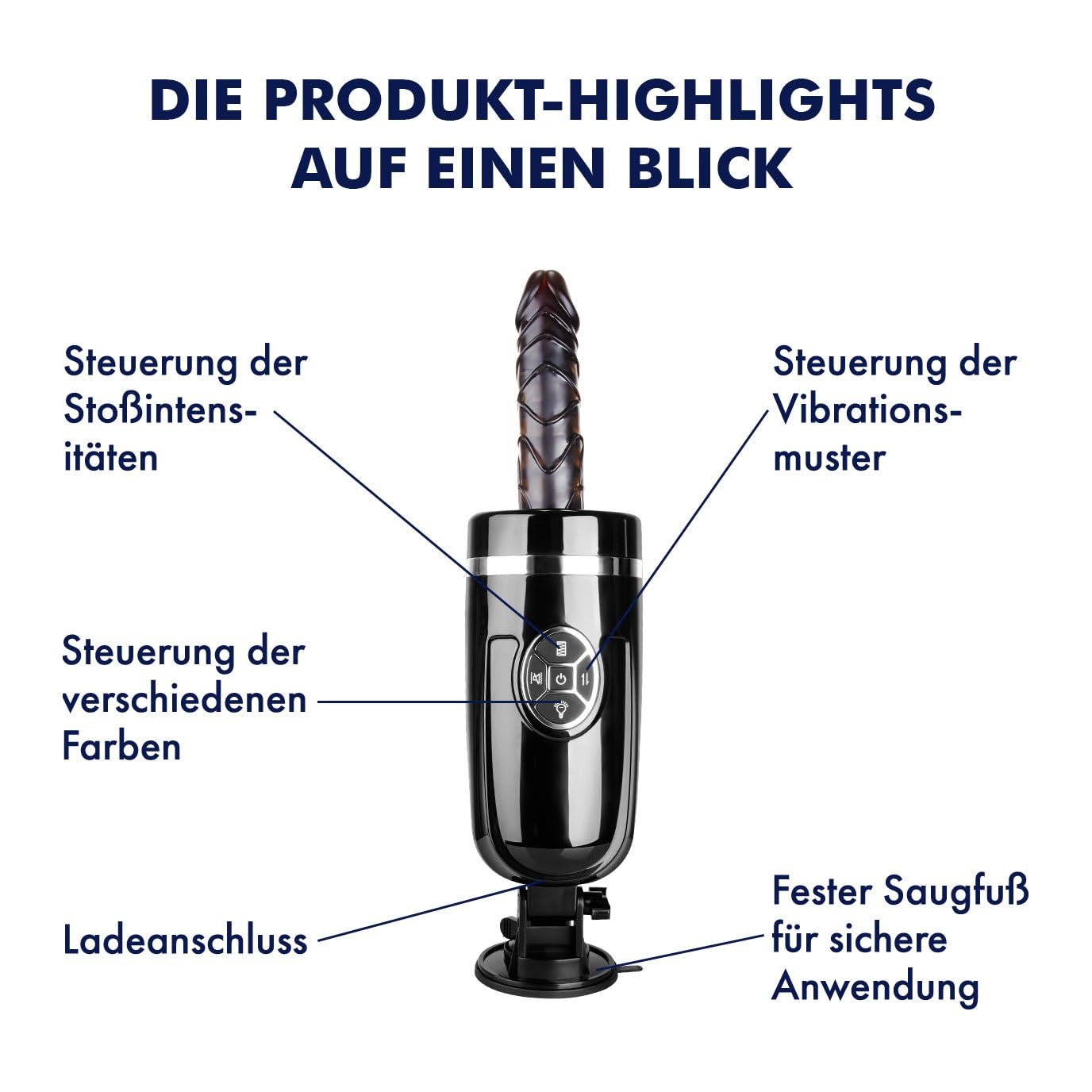 EIS Vibraor | Vibrator-Maschine mit Stoßfunktion | wiederaufladbar | 40 cm