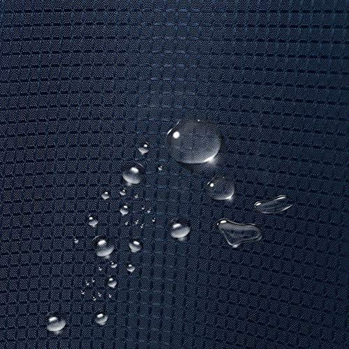 Caromio Navy Waffle Fabric Shower Curtain, Modern Waffle Weave Fabric Shower Curtain For Bathroom With Metal Grommets Top, Navy Blue, 72X72 Inch #TOP4