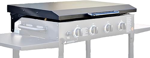 Jforest Blackstone - Tapa de parrilla con mango de baquelita, acero recubierto en polvo, tapa de parrilla Blackstone, tapa dura Blackstone, negro