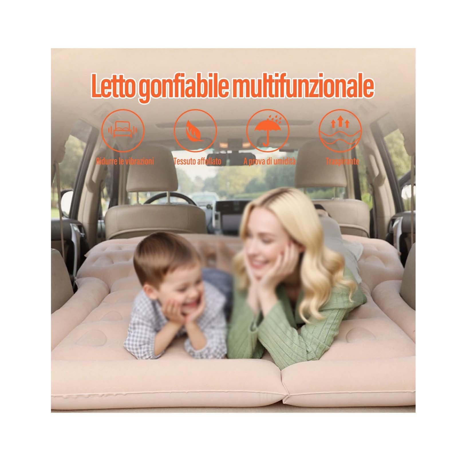 Luftmatratze fürs Auto, für VW Golf Sportsvan 2014-2020 Stoßdämpfendes Design Komfortable Kofferraum Matratze Camping Reisebett,A