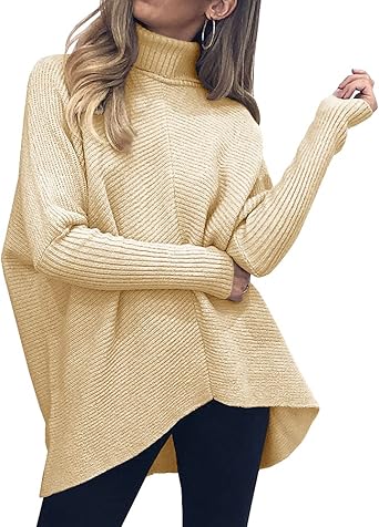 asymmetrical turtleneck sweater