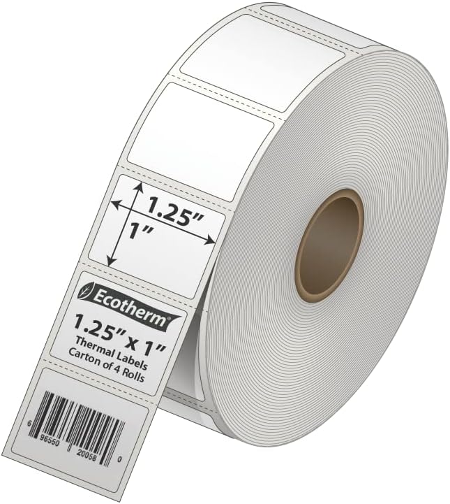 Zebra Roll Labels 4 Rolls Of 2x1 Inch Direct Thermal Labels - 1300