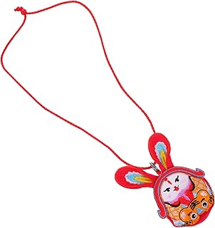 ORFOFE Mascote Boneca Decoração Chinesa Brinquedos Coelho De Pelúcia Coelho De Pelúcia Pendurado Mascote Adorável Coelho De Pelúcia Coelho Pendurado Mascote Brinquedo Presente De Algodão