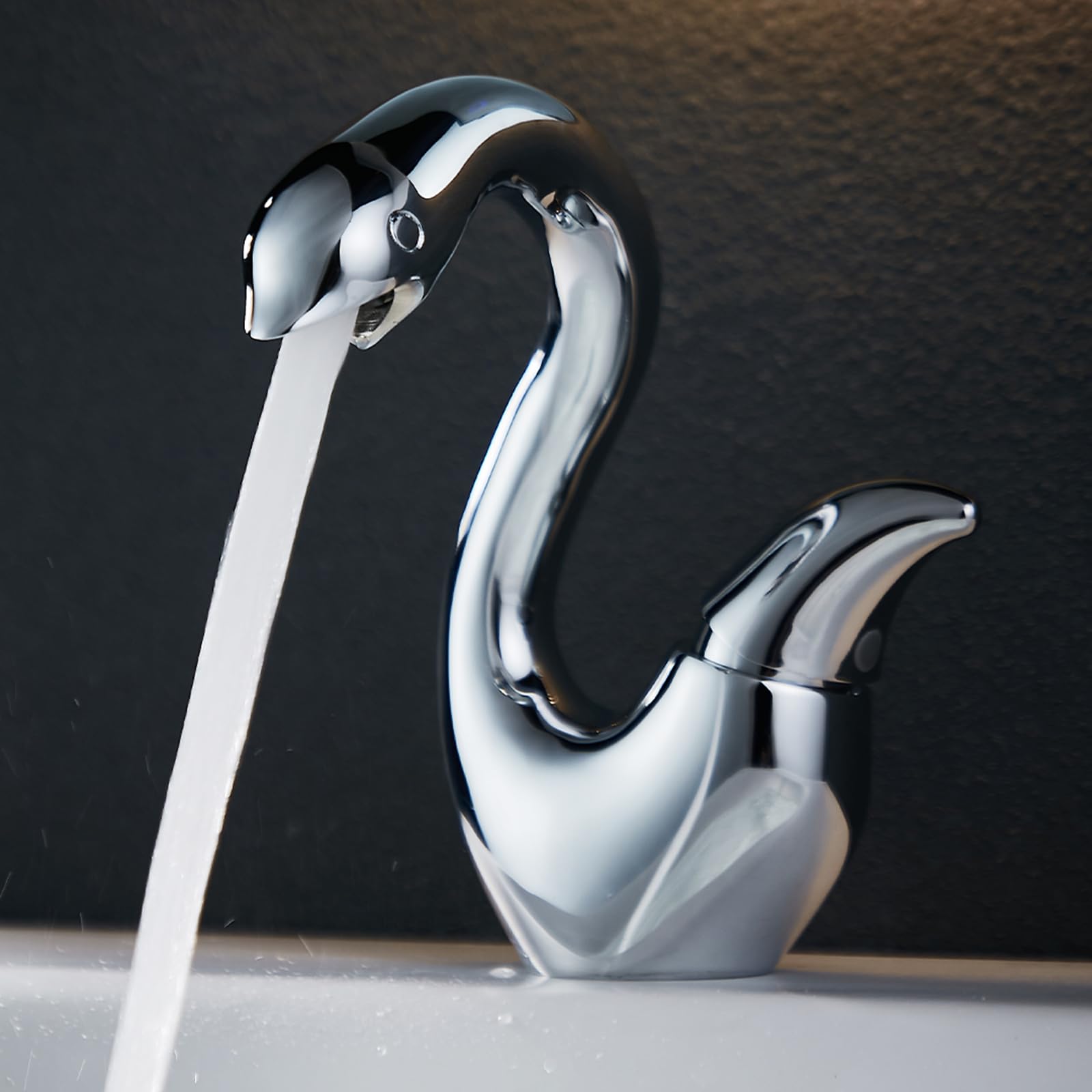 ANVLOJRIH Taps for Bathroom Basin Hot and Cold, Single Handle Chrome Mixer Bathroom Basin Tap Brass