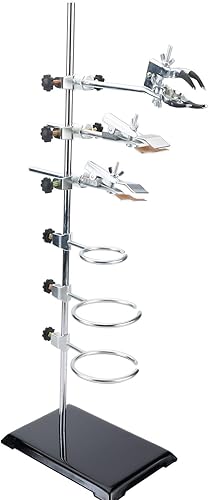 YaeGarden Juego de utensilios de metal de grado de laboratorio, soportes de soporte de laboratorio, soporte de condensador de anillo de soporte de