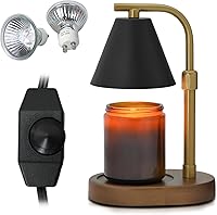 Vista 7 de SOKCVSEA Lámpara calentadora de velas, calentador de velas con diamante ajustable en altura, regalos de cumpleaños para mujeres, regalos de mamá