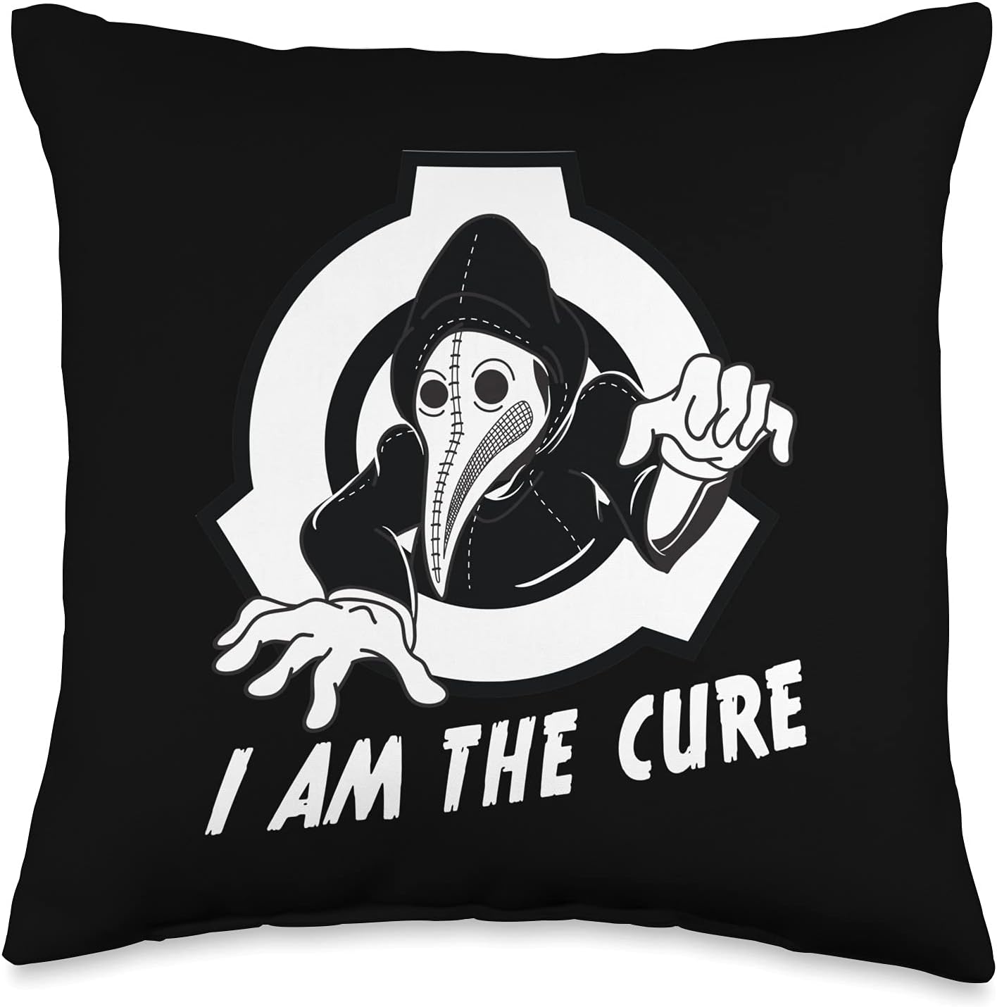 SCP Foundation ApparelSCP Foundation Apparel SCP Foundation SCP-049 Plague Doctor Throw Pillow, 16x16, Multicolor