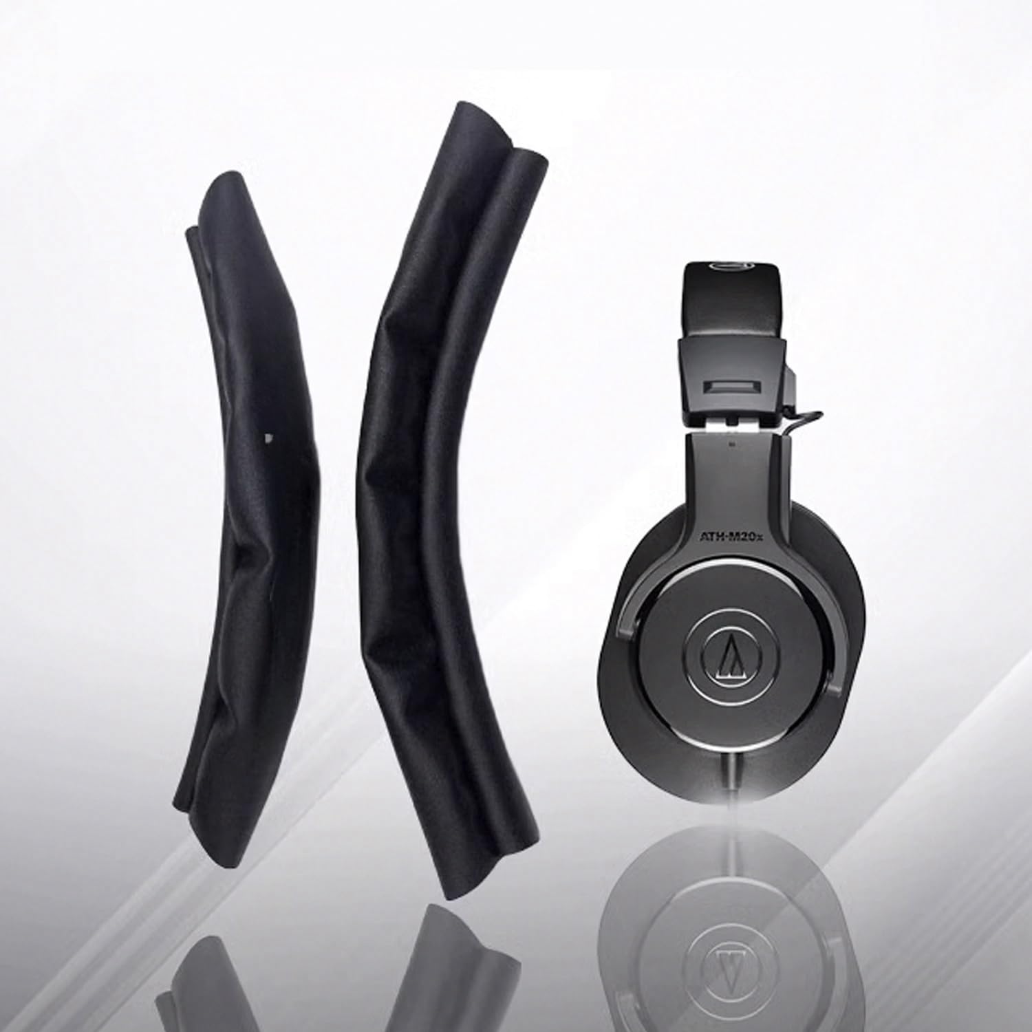 INF Poduszka na pałąk do Audio-Technica ATH-M20X M30 M40 M50X, długa żywotność, łatwy montaż, skóra proteinowa, 1 x poduszka na głowę