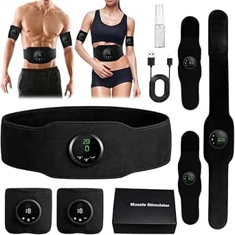 Next Generation Ultra Muscle Stimulator Rechargeable AB Toning Belt with 12 Modes & 19 Levels