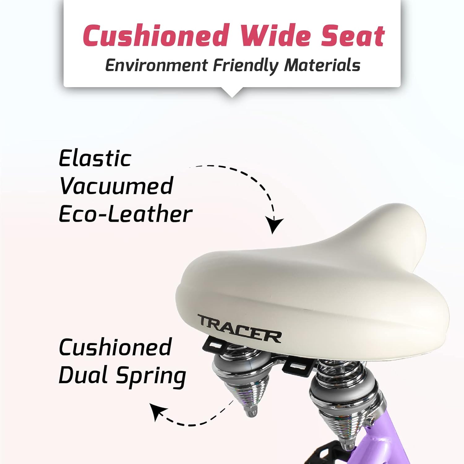 Tracer Nova Beach Cruiser Bike for Women,26 Inch Wheels,Hi Ten Steel Frame,1 Speed,Coaster Brake,Hybrid Bike for Adults,Complete Cruiser Bikes,Purple