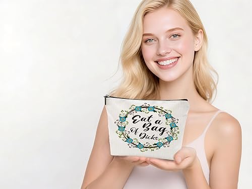 Miniatura 3 de heshengzaixian Divertida bolsa de maquillaje para mujer, con citas de humor traviesas para adultos, bolsa de cosméticos, divertida broma de