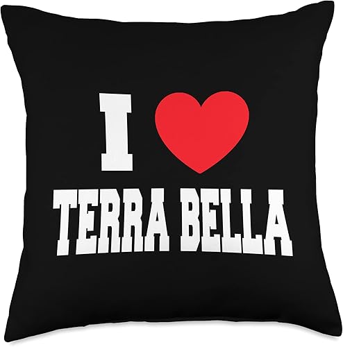 My Heart I Love Terra Bella - Almohada (18 x 18 pulgadas), multicolor