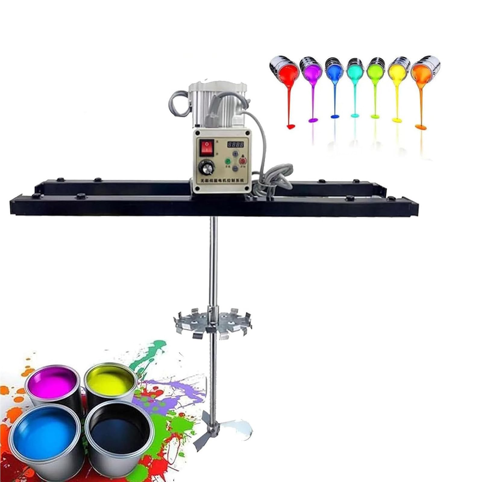 HajMyrdonyx 264 Gallon Electric Tank Mixer Machine, IBC Agitator, Paint Stirring Machine, 32nm High Torque 304 Stainless Folding Propeller, Adjustable Speed for Ink Dissolver Agitator D