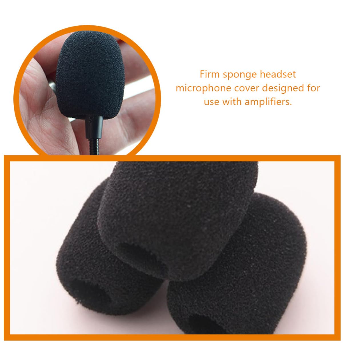 Protection de Micro en Mousse 50 Pièces, Bonnettes Noires