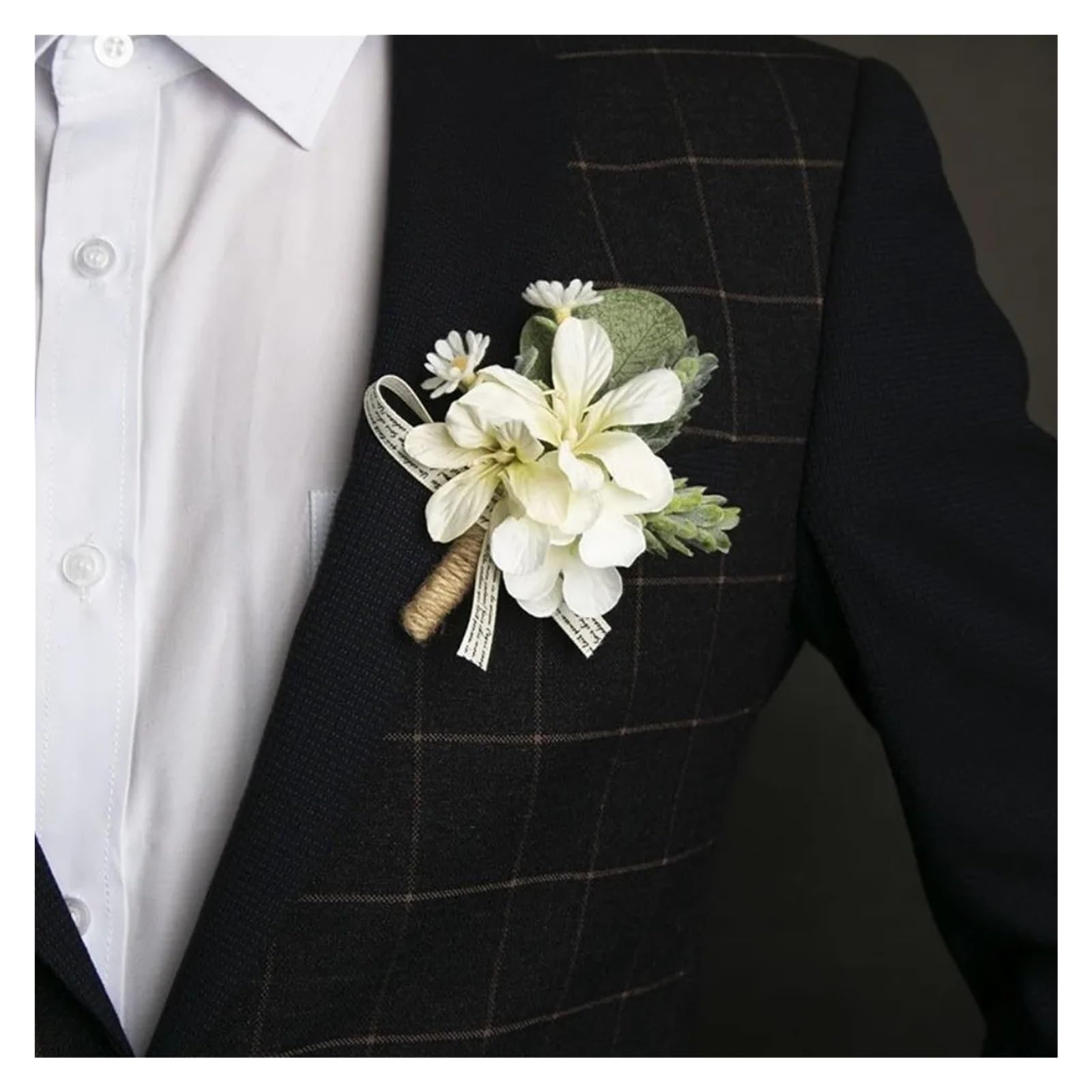 GHHZML Boutonniere Simulated Floral Corsage Bride Brooch Pin Artificial Flower Silk Wedding Boutonnieres Calla Lily Groom