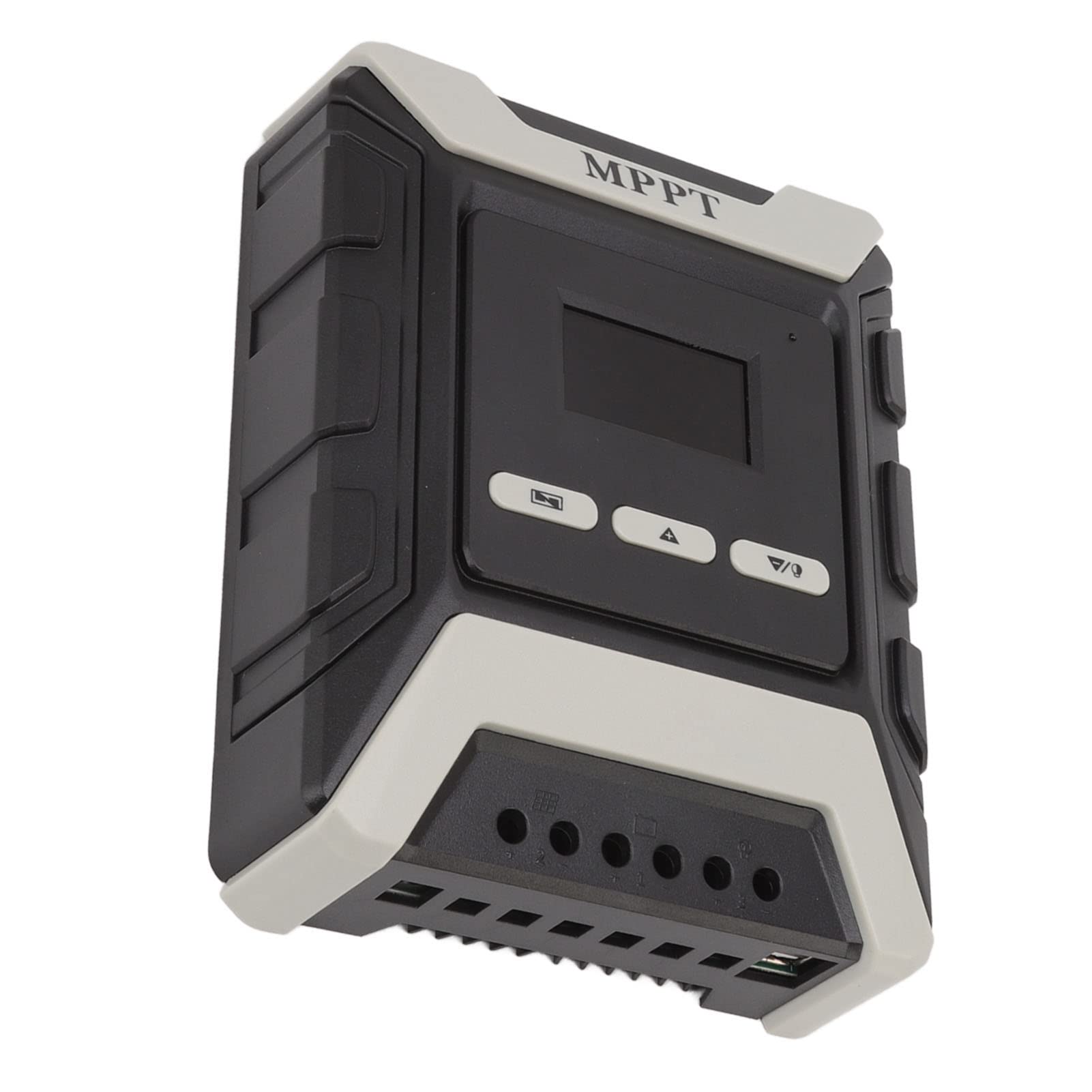 Hyuduo Kontroler Słoneczny, Regulator ładowania Słonecznego ABS MPPT 30A 12 V do 80 V Automatyczne Przełączanie dla Systemu Fotowoltaicznego, Obsługuje 3 Typy Akumulatorów, Szerokie Zastosowanie w