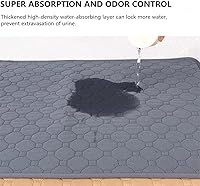 Vista 5 de Paquete de 4 forros para jaula de conejillo de indias - Almohadillas lavables para orina de conejillo de indias, impermeables, reutilizables