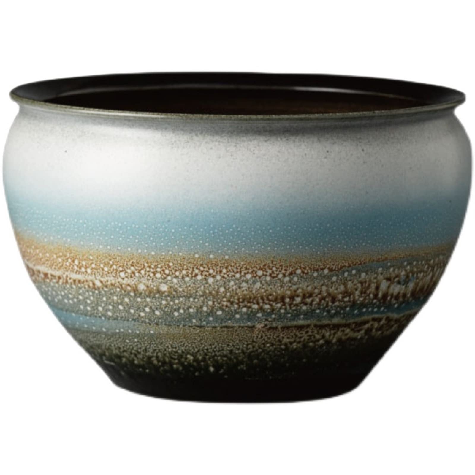 Doniczka na rośliny doniczkowe, doniczki ceramiczne, duży okrągły pojemnik na rośliny rustykalne na soczyste orchidee, doniczki do wnętrz i na zewnątrz