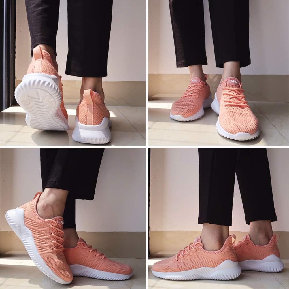 Akk レディース ウォーキングテニスシューズ スリップオン 低反発素材 軽量 カジュアルスニーカー ジム 旅行 仕事用