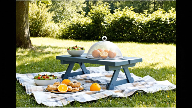 JISADER Cloche Alimentaire, Couvercle De Nourriture Anti-Mouches,Tente Parapluie En INOX Anti-Insectes Protection Pour Barbecue Pique-Nique Aliments, Poignée Rotative à 180 Degrés, Or Diamètre 28cm