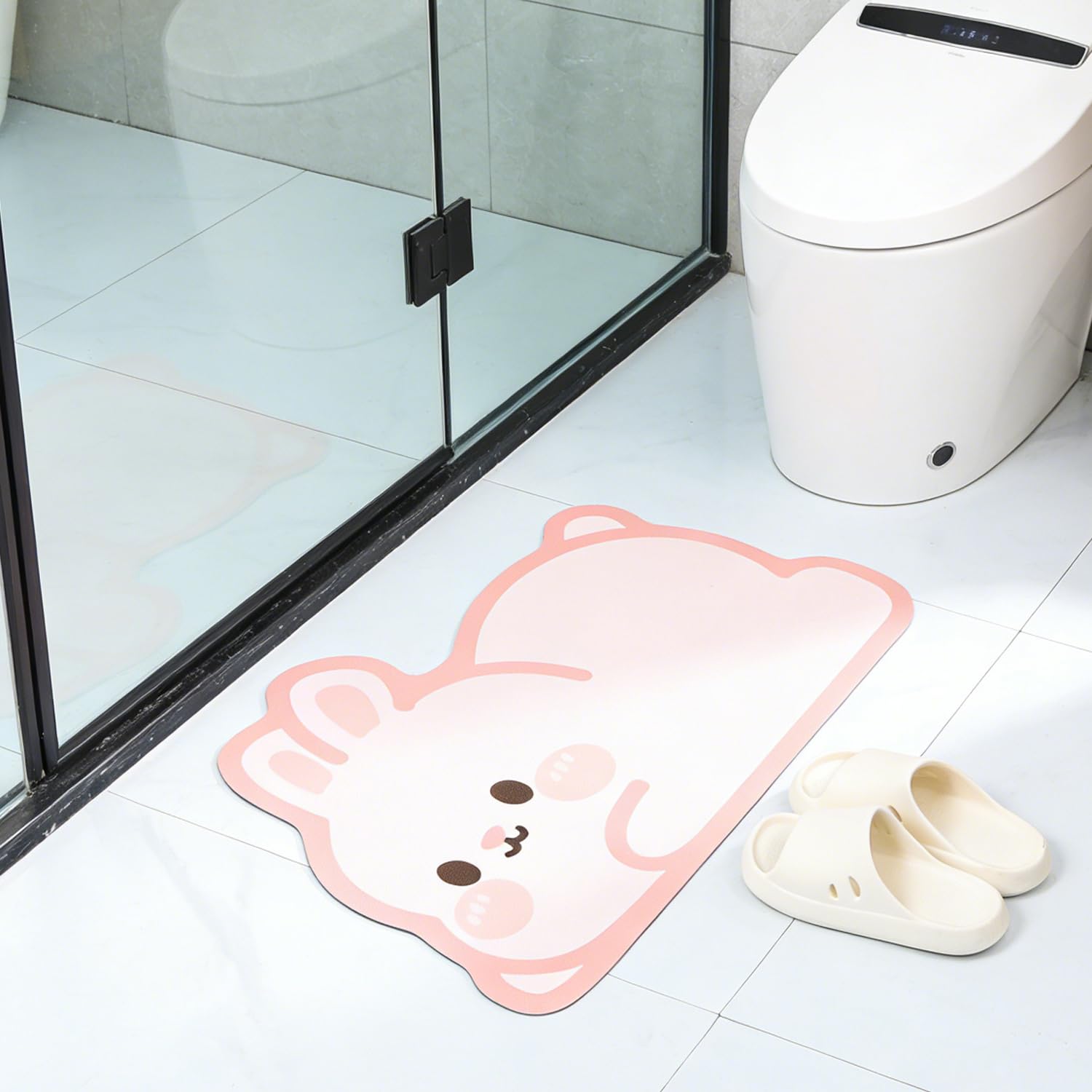 Photo 1 of Tyrafry Pink Rabbit Bath Mat