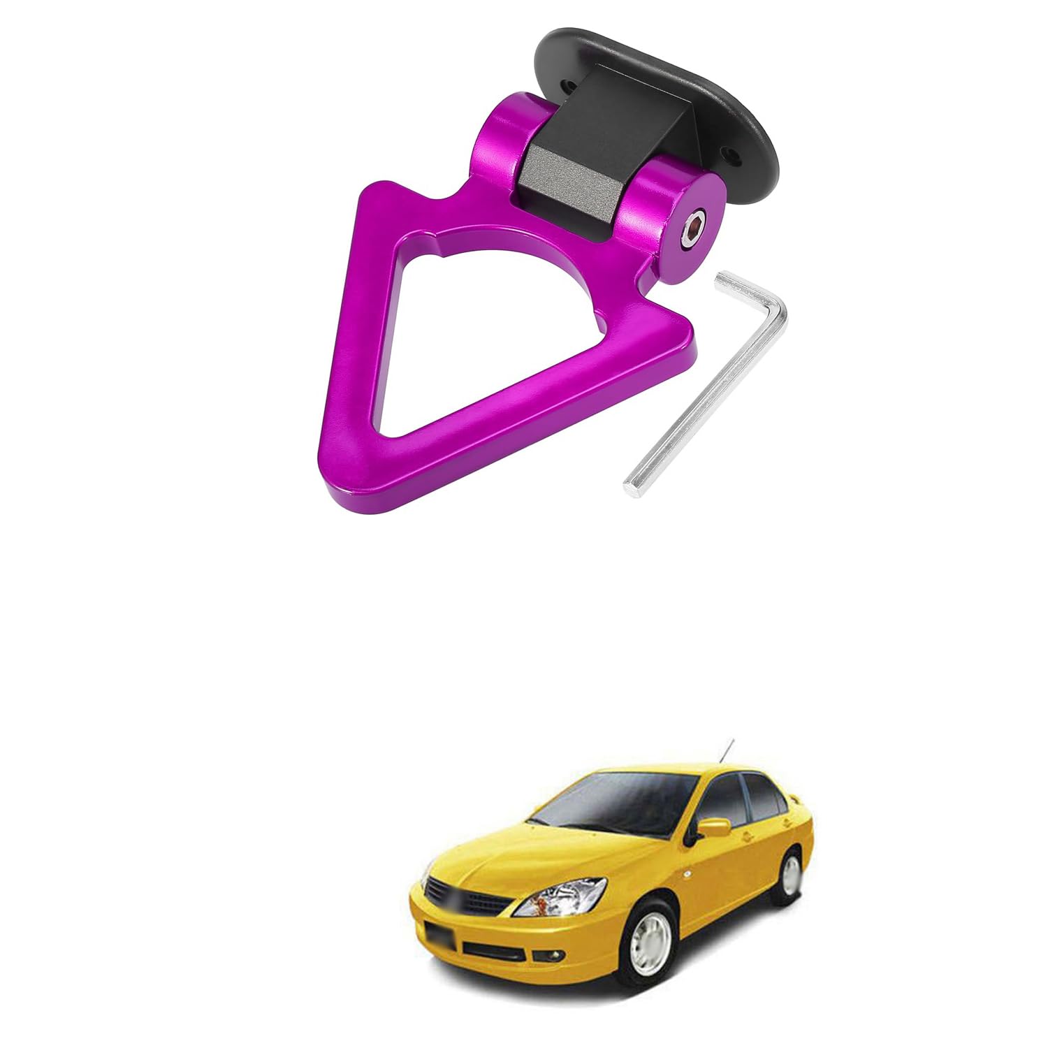 Lovmoto Universal for Car Tow Hook Decor V Shape Trailer Hook Tow Hook Kit Car Decorations Sticker Car Decor Bumper Hook for Auto Exterior Accessories (Purple) Comfortable with Ze-n Est-illo