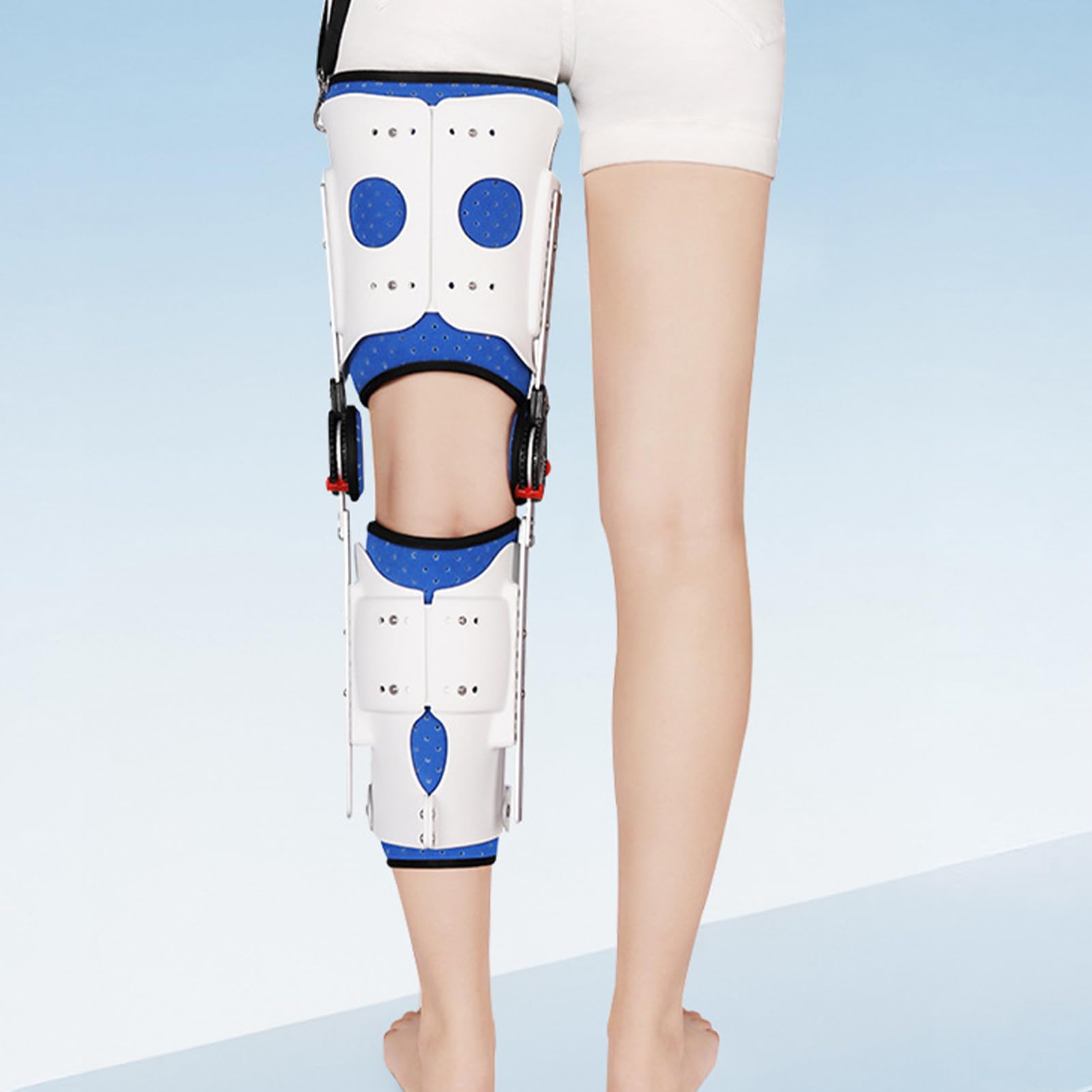 Soporte de Rodilla, Rodillera ROM, inmovilizador de Rodilla Ajustable para rehabilitación de Lesiones de ligamento Cruzado Anterior, ligamento colateral Medial y ligamento Cruzado
