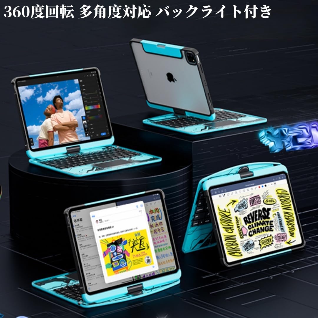 Amazon | 360度回転 2022 iPad 第10世代 10.9インチ キーボード