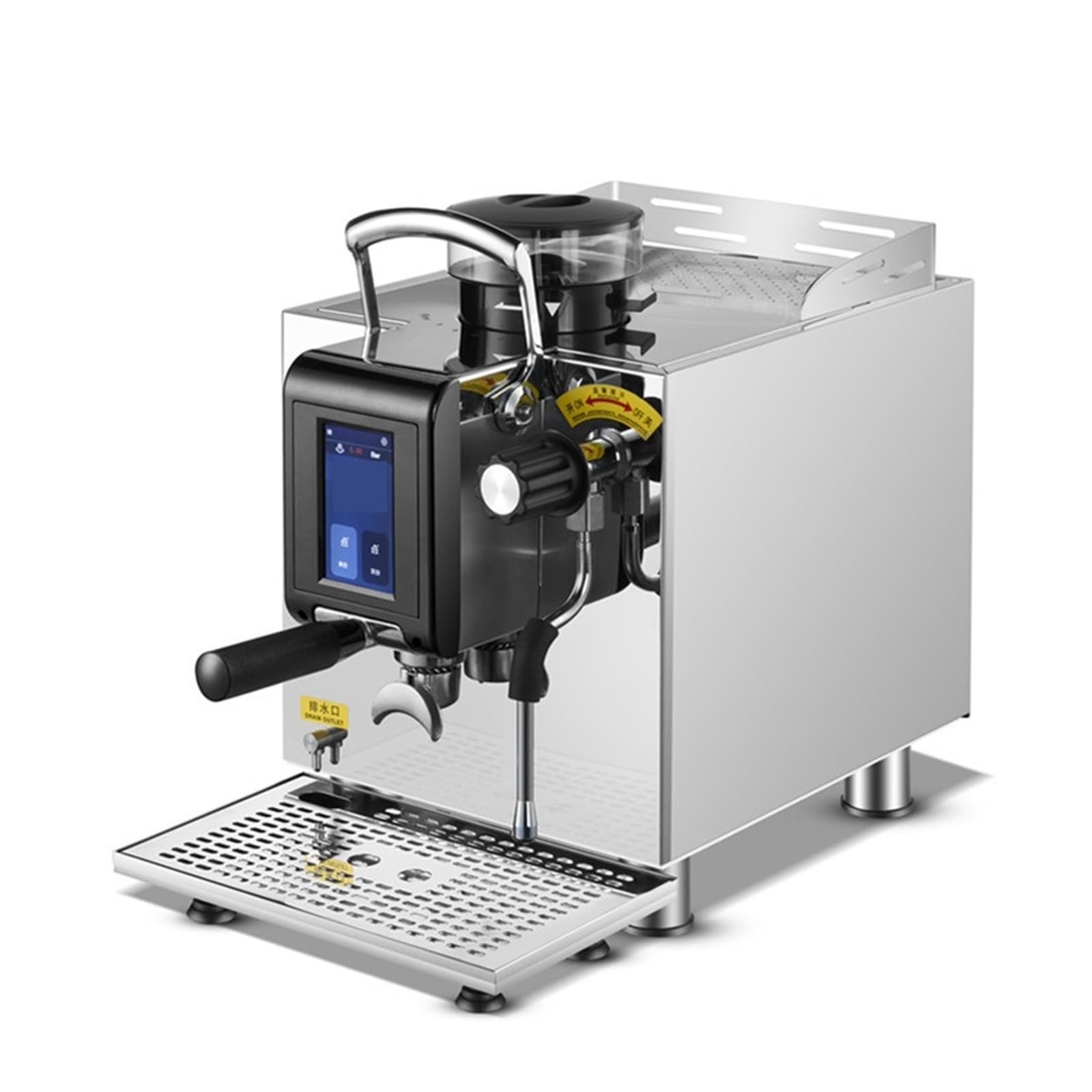 Macchina For Caffè Espresso Commerciale In Acciaio Inossidabile Touch Automatica Con Smerigliatrice Silenziosa Linea Di Alimentazione Del'acqua A Doppia Caldaia Funzionamento Silenzioso