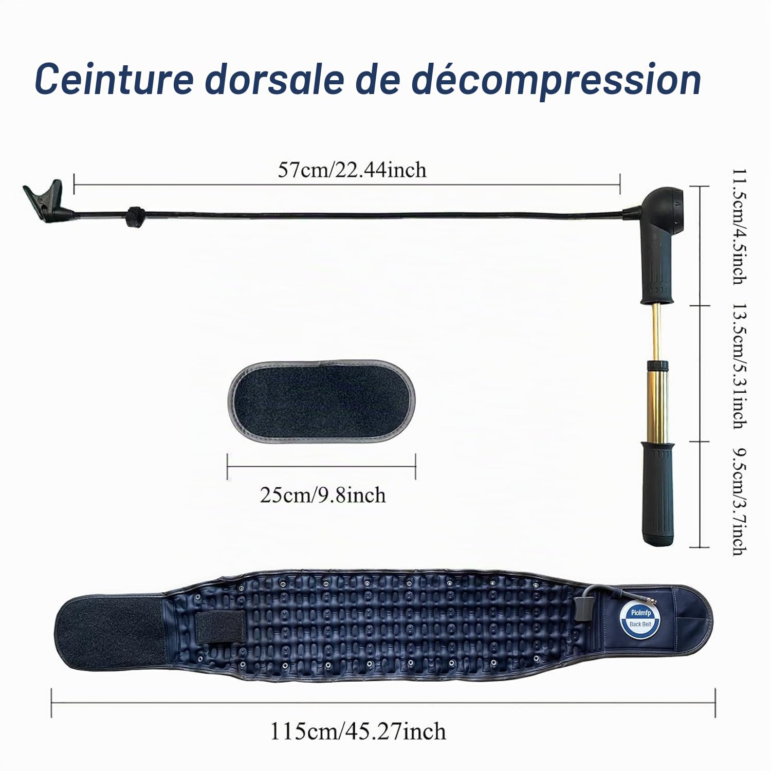 HEYOUTH Ceinture Lombaire Gonflable,Ceinture de Décompression Lombaire,Ceintures Lombaires,Dispositif de Traction, pour soulager les douleurs dorsales, taille unique 29-49 INCH | Ceinture de soutien lombaire gonflable pour soulager les maux de dos, hernie