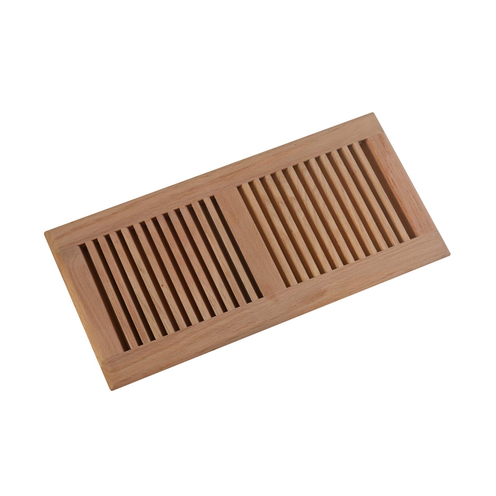 Photo 1 of WELLAND 6 Inch x 14 Inch Red Oak Hardwood Vent Floor Register Self Rimming Unfinished