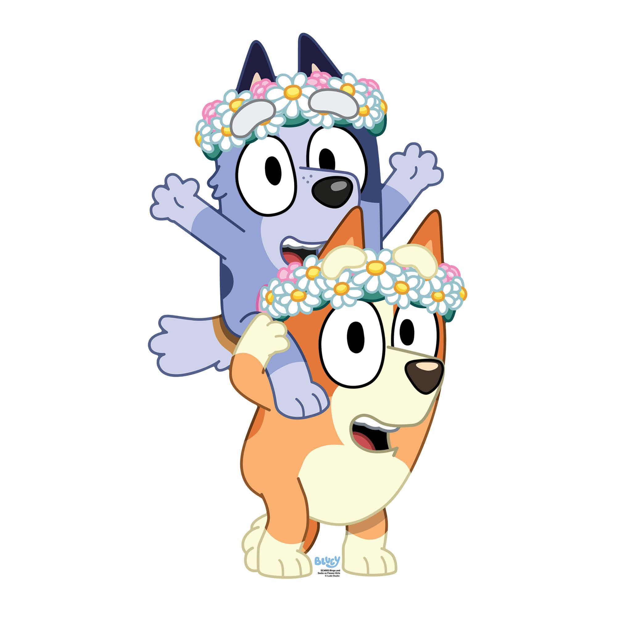 Bingo and Socks as Wedding Flower Girls Cardboard Cutout Official Standee