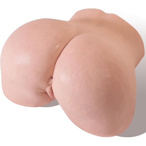 Male Masturbator Sex Doll for Men Pocket Pussies, Realistic Adult Sex Toys for Men 24LB Ass Lifelike Soft Butt with Vagina and Anal Channel for Several Light Sex Positions