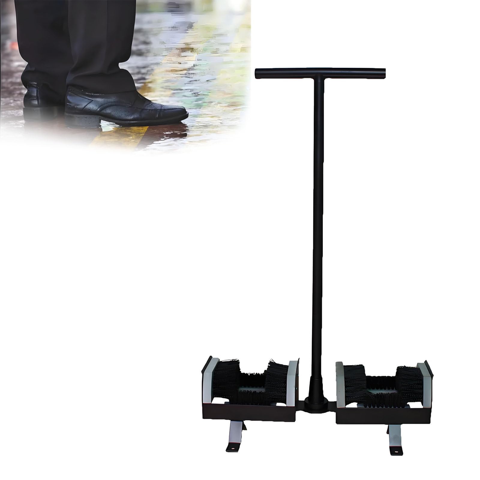 Limpiador de zapatos, rascador de barro para botas con cabezal de cepillo de nailon para eliminar eficazmente el barro, el aguanieve y la nieve; ideal para campos de golf y uso en ranchos