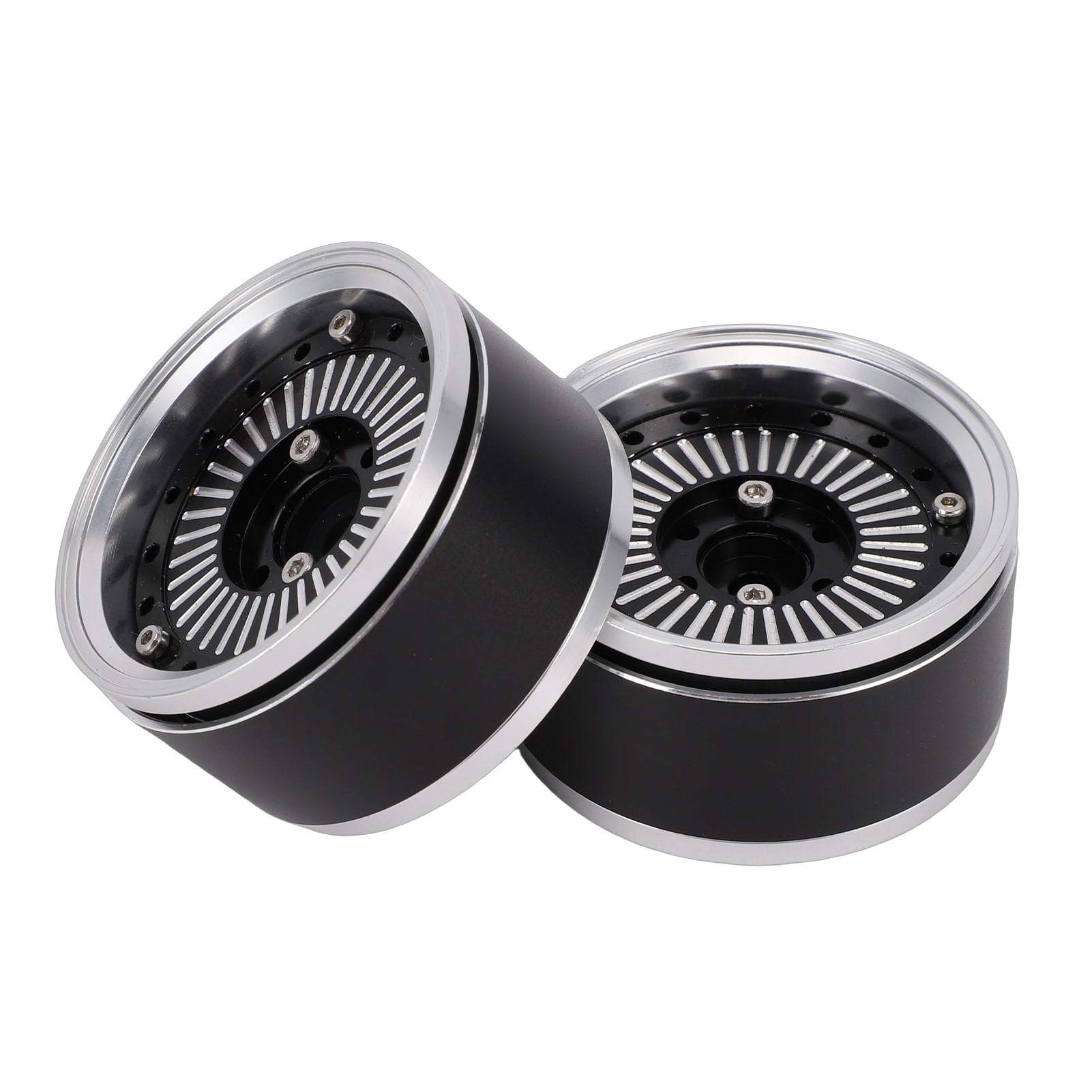 Asixxsix Obręcze RC 1,9 Cala 4 Sztuki Felgi Aluminiowe Beadlock do Modeli