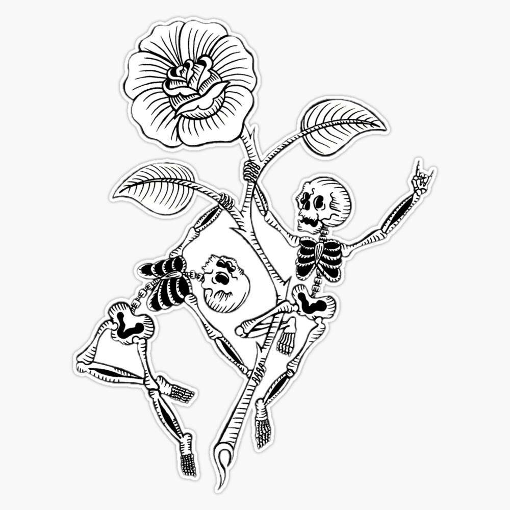 Skeleton Pole Dance Vinyl Waterproof Sticker Decal Car Laptop Wall Window Bumper Sticker 5