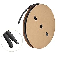 Vista 15 de MECCANIXITY Tubo termorretráctil, relación 3:1, diámetro de 1/2 pulgada de diámetro, 50 pies, tubo termorretráctil de doble pared, impermeable, Negro