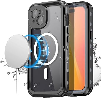 AICase Waterproof Case for iPhone 15(6.1) with MagSafe Snowproof,Dustproof and Shockproof, IP68 Certified Full Body Protection Fully Sealed Underwater Cover for iPhone 15 6.1