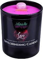 Vista 9 de Naturally Wicked Spellbinding Vengeance - Vela con cristal, mecha de madera y caja de regalo