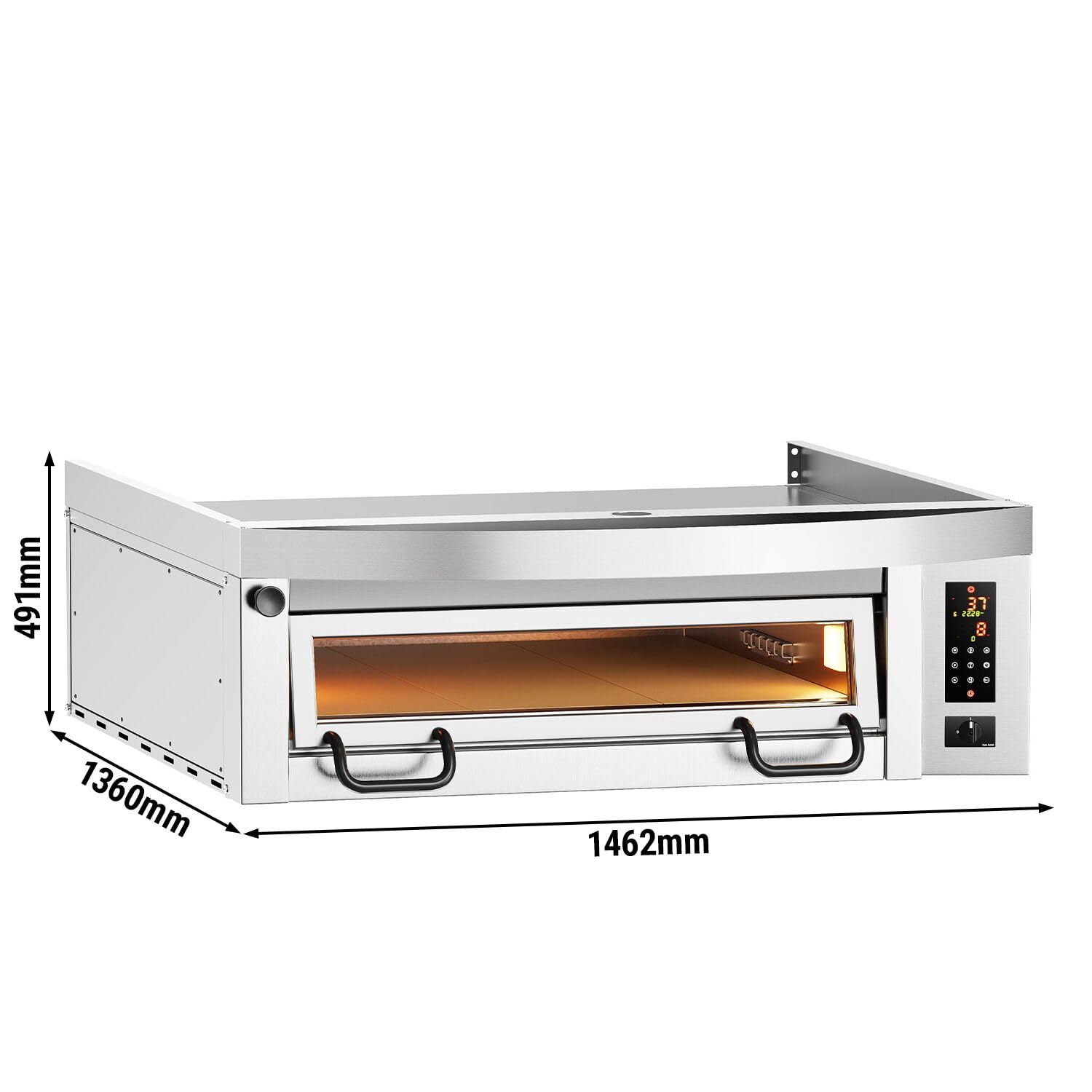 GGM Gastro | POP934E#HP934 | Elektro Pizzaofen Power - 9x 34cm - Digital - inkl. Haube