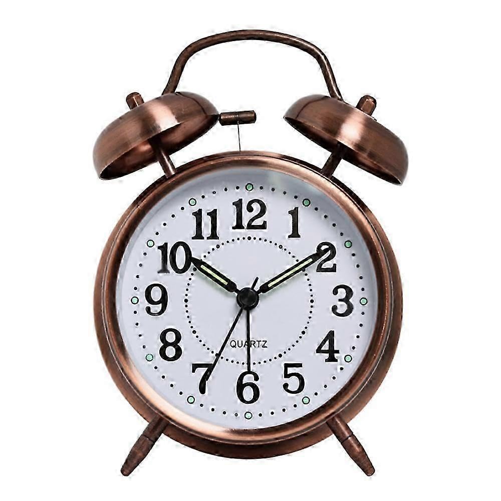 JOYHAPPST Loud Alarm Clock For Heavy Sleepers Adults,4.5 Inch Silent Non-ticking Quartz w/Backlight