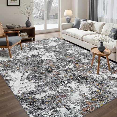 Tosuoka 5x7 Area Rugs for Living Room Abstract Washable Gray Multi Rug