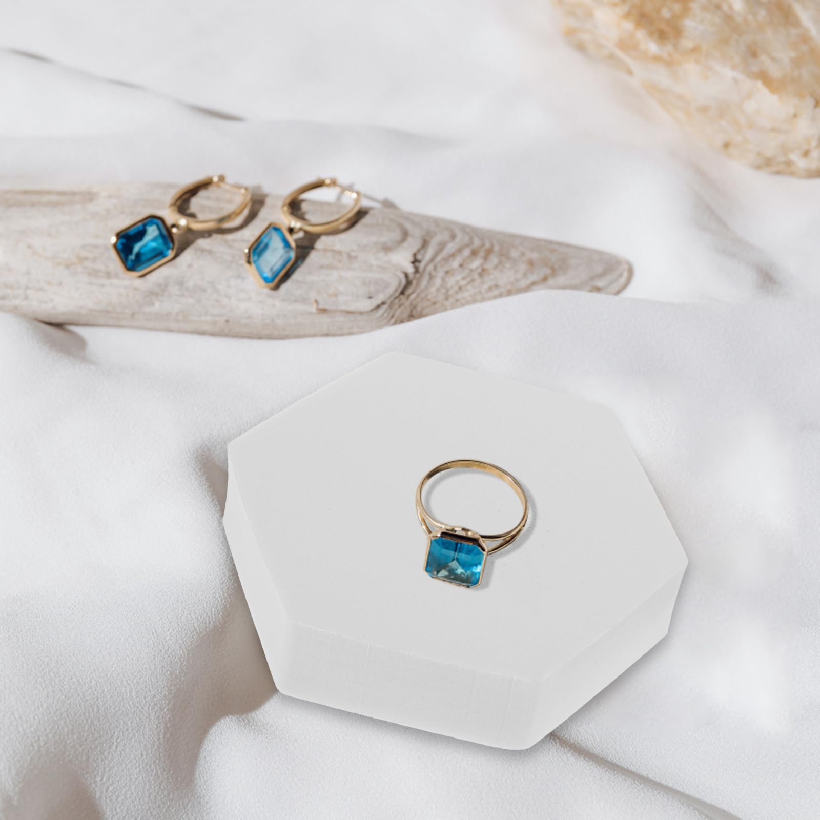 STOBAZA Set di 8 Pezzi di Cubi Geometrici per Foto, Accessori per Fotografia Cosmetica E Gioielli, Sfondo Fotografico in Schiuma, Ideale per Artigianato E Scenografie