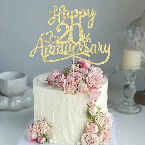 Miniatura 9 de Sleyberoy Decoración para tartas con purpurina para el 40 aniversario, decoración de fiesta de aniversario de boda, aniversario de boda, fiesta de