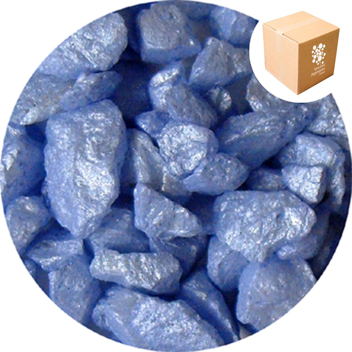 Specialist Aggregates ® - 4kg Aspen Silk - Cornflower - Decorative Gravel/Stones | Weddings | Events | Memorials | Photography | Home | Garden | Vases | Art | Craft | 14 COLOURS | UK Manufacturer