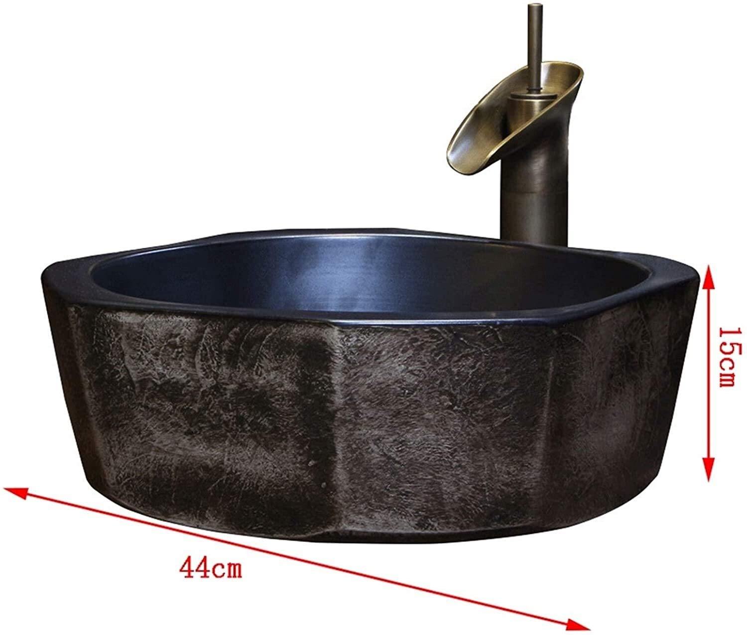 Szafka Pod Umywalkę Z Umywalką, Umywalka Łazienkowa, Umywalka Nablatowa, Umywalka Ceramiczna W Stylu Vintage, Umywalka Nablatowa, 17-Calowa, Nablatowa, Porcelanowa, Grawerowana