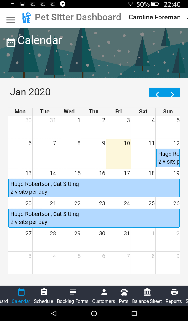 Pet Sitter Dashboard Free Pet Sitter Software App on Amazon Appstore