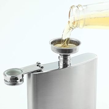 Solid Flasks Stainless Steel Flask & Funnel Set, 8 oz