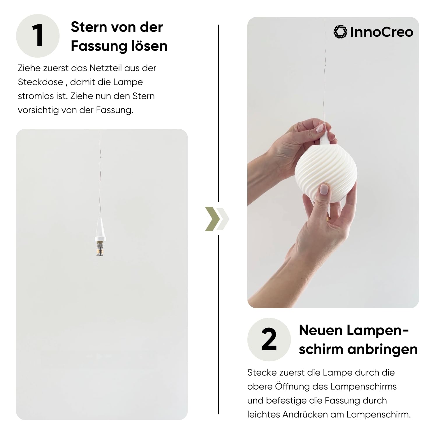 Alternativer Lampenschirm für Weihnachtsstern A1/A1E (13cm Stern) | made in germany | Dekolampe | Fensterdeko hängend (Orphelia)